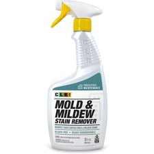 CLR Pro Mold & Mildew Stain Remover - Foam Spray - 32 fl oz (1 quart) - Surfactant Scent - 1 Bottle - White