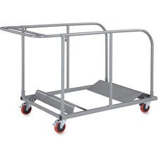 Lorell Round Planet Table Trolley Cart - Steel - x 52" Width x 32.8" Depth x 40.2" Height - Charcoal - For 16 Devices - 1 Each