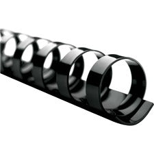 GBC CombBind Binding Spines - 0.4" Diameter - 0.38" Maximum Capacity - 60 x Sheet Capacity - For Letter 8 1/2" x 11" Sheet - 19 x Rings - Ring Binder - Black - PVC Plastic - 25 / Box