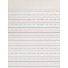 Zaner-Bloser Dotted Midline Newsprint Paper - Letter - 500 Sheets - 0.50" Ruled - Letter - 8" x 10 1/2" - White Paper - 500 / Ream