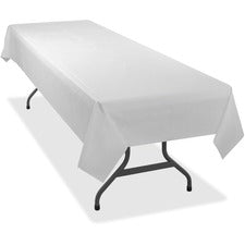 Table Set Rectangular Table Cover, Heavyweight Plastic, 54" X 108", White, 6/pack