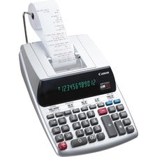 Canon MP25DV-3 Printing Calculator - Dual Color Print - Clock, Calendar, Durable, Sign Change, Built-in Memory - 12 Digits - Silver - 1 Each