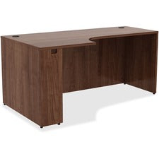 Lorell Essentials Series Credenza - 66" x 36"29.5" , 0.1" Edge - Material: Metal - Finish: Walnut Laminate