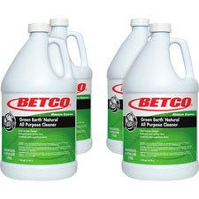 Green Earth Natural All Purpose Cleaner - Concentrate Liquid - 128 fl oz (4 quart) - Clean ScentBottle - 4 / Carton - Green