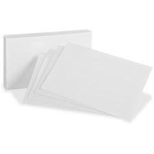 Blank Index Cards, 3 x 5, White, Pack Of 300