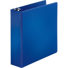 Business Source Basic Round Ring Binders - 3" Binder Capacity - Letter - 8 1/2" x 11" Sheet Size - Round Ring Fastener(s) - Vinyl - Dark Blue - 1.68 lb - 1 Each