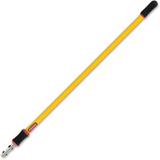 Rubbermaid Commercial 4'-8' Quick Connect Extension Pole - 96" Length - 1.40" Diameter - Yellow - Aluminum - 1 Each