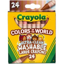 Crayola Colors of the World Ultra-Clean Washable Crayons, Assorted