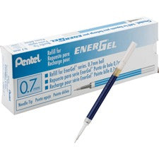 Pentel EnerGel Retractable .7mm Liquid Pen Refills - 0.70 mm, Medium Point - Blue Ink - Smudge Proof, Smear Proof, Quick-drying Ink, Glob-free, Smooth Writing - 12 / Box