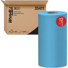 General Clean X60 Cloths, Small Roll, 9.8 X 13.4, Blue, 130/roll, 12 Rolls/carton