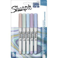 Sharpie Mystic Gems Permanent Markers - Ultra Fine Marker Point - Multi - 5 / Pack