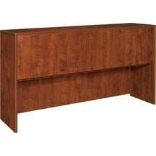 Lorell Essentials Hutch with Doors - 70.9" x 14.8" x 36" - 4 Door(s) - Finish: Cherry, Laminate