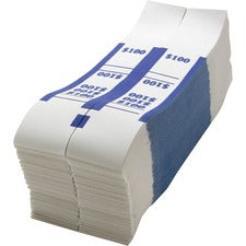 Sparco White Kraft ABA Bill Straps - 1000 Wrap(s)Total $100 in $1 Denomination - Kraft - Blue