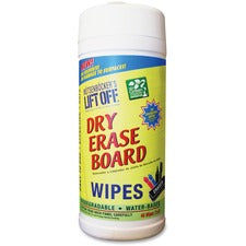 M�tsenb�cker's Lift Off Lift Off Dry Erase Board Wipes - 7" Width x 12" Length - Used as Mark Remover, Shadow Remover, Ink Remover - Water Based - Plastic - 1Each