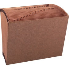 Business Source Letter Recycled Expanding File - 8 1/2" x 11" - 31 Pocket(s) - Brown - 30% Recycled - 1 Each
