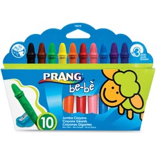 Prang be-be Jumbo Crayons - Assorted - 10 / Set