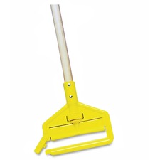 Rubbermaid Commercial 60" Invader Wet Mop Handle - 60" Length - Yellow - Hardwood, Plastic - 1 Each