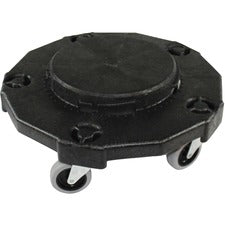 Genuine Joe Round Dolly, 1 Each, Black - 5 Casters - 3" Caster Size - Resin - Black - 1 Each