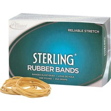 Alliance Rubber 24185 Sterling Rubber Bands - Size #18 - Approx. 1900 Bands - 3" x 1/16" - Natural Crepe - 1 lb Box