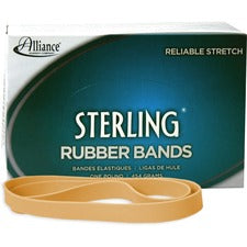 Alliance Rubber 25075 Sterling Rubber Bands - Size #107 - Approx. 50 Bands - 7" x 5/8" - Natural Crepe - 1 lb Box