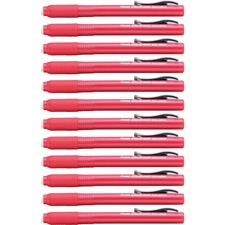 Pentel Rubber Grip Clic Eraser - Red - Pen - Refillable - 12 / Box - Tear Resistant, Latex-free Grip, Pocket Clip, Ghost Resistant, Scratch Resistant, Retractable