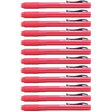 Pentel Rubber Grip Clic Eraser - Red - Pen - Refillable - 12 / Box - Tear Resistant, Latex-free Grip, Pocket Clip, Ghost Resistant, Scratch Resistant, Retractable