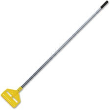 Rubbermaid Commercial Invader Wet Mop Fiberglass Handle - 60" Length - Gray, Yellow - Fiberglass, Plastic - 1 Each