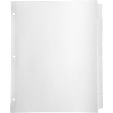 Business Source Reinforced Hole Punched Indexes - 8 Write-on Tab(s) - 3 Hole Punched - White Divider - White Tab(s) - 24 / Box