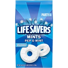 Life Savers Pep O Mint Hard Candy - Peppermint - Individually Wrapped - 2.81 lb - 1 Each