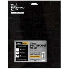 Avery® UltraDuty Hazard Warning Tag Kit - 3.25" Length x 5.75" Width - 15 / Pack - Plastic, Nylon, Vinyl - White