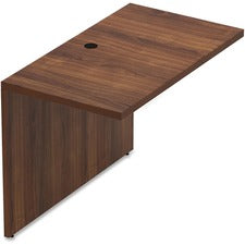Lorell Chateau Series Mahogany Laminate Desking - 41.4" x 23.6"30" Bridge, 1.5" Top - Reeded Edge - Material: P2 Particleboard - Finish: Mahogany, Laminate