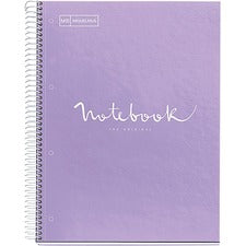Roaring Spring Fashion Tint 1-subject Notebook - 1 Subject(s) - Wire Bound - 3 Hole(s) - 24 lb Basis Weight - 0.30" x 8.5" x 11" - Cardboard, Plastic Cover - Perforated, Hole-punched, Sturdy, Bleed-free, Printed, Durable, Smooth - 1 Each