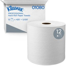 Hard Roll Paper Towels with Premium Absorbency Pockets, 1-Ply, 8