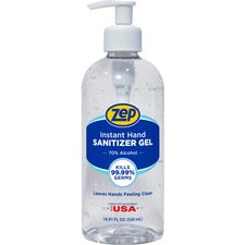 Zep Hand Sanitizer Gel - Clean Scent - 16.9 fl oz (500 mL) - Pump Bottle Dispenser - Kill Germs - Hand - Clear - Residue-free - 1 Each Zep Hand Sanitizer Gel - Clean Scent - 16.9 fl oz (500 mL) - Pump Bottle Dispenser - Kill Germs - Hand - Clear - Residue-free - 1 Each