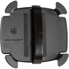 Wrap Caddy Streaming Device and Cable Organizer for Apple TV&reg; - Fire TV&reg; - Roku&reg; - Raspberry Pi&reg; - Black - 1 Pack