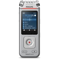 Philips VoiceTracer DVT4110 Audio Recorder for Lectures - 8 GB - Voice Activated - 3 Stereo Mics - up to 36 hours recording - microSD Supported - 2" LCD - MP3, WAV, WMA