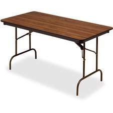 Iceberg Premium Wood Laminate Folding Table - Melamine Rectangle Top - 60" Table Top Length x 30" Table Top Width x 0.75" Table Top Thickness - 29" Height - Oak