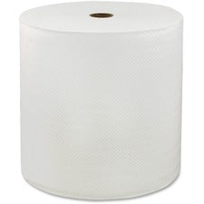 LoCor Paper Hardwound Roll Towels - 1 Ply - 7" x 850 ft - White - Embossed, Absorbent, Soft - For Restroom, Washroom - 6 Rolls Per Carton - 6 / Carton
