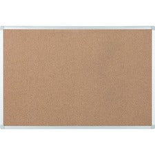 Bi-silque Ayda Cork Bulletin Board - 0.50" Height x 18" Width x 24" Depth - Cork Surface - Self-healing, Durable, Resilient, Heavy-gauge - Aluminum Frame - 1 Each