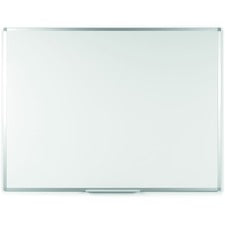 Bi-silque Ayda Steel Dry Erase Board - 24" (2 ft) Width x 36" (3 ft) Height - White Steel Surface - Aluminum Frame - Rectangle - Horizontal/Vertical - 1 Each