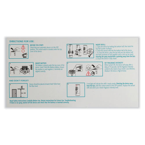 Pet Odor Neutralization Automatic Spray Starter Kit, 6 X 2.25 X 7.75, White/gray, 4/carton
