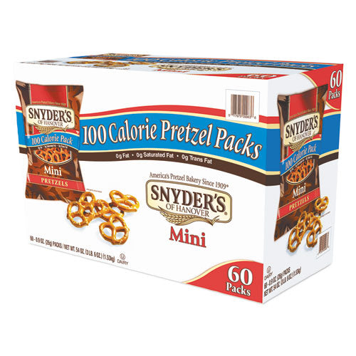 Mini Pretzels, 0.92 Oz Bags, 36 Bags/carton, Ships In 1-3 Business Days