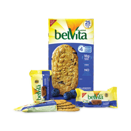 Belvita Breakfast Biscuits, Blueberry, 1.76 Oz Pack, 25 Packs/box, Ships In 1-3 Business Days