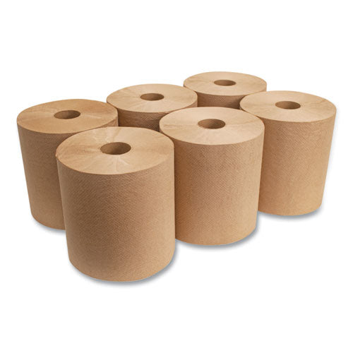 Morsoft Universal Roll Towels, 8" X 800 Ft, Brown, 6 Rolls/carton