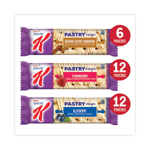 Special K Pastry Crisps, Blueberry/brown Sugar Cinnamon/strawberry, 0.88 Oz, 30 Pouches/box, Ships In 1-3 Business Days