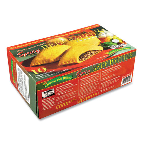 Jamacian Style Spicy Beef Empanadas, 50 Oz Box, 10/box, Ships In 1-3 Business Days