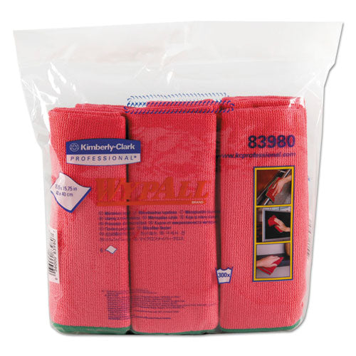 Microfiber Cloths, Reusable, 15.75 X 15.75, Red, 6/pack, 4 Packs/carton