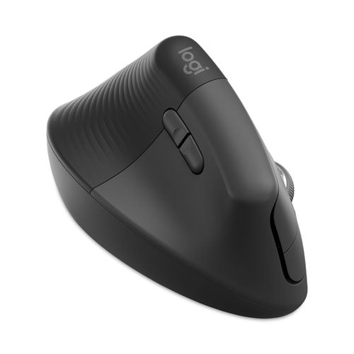 Lift For Business Vertical Ergonomic Mouse, 2.4 Ghz Frequency/32 Ft Wireless Range, Right Hand Use, Graphite