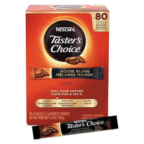 Taster's Choice Stick Pack, Decaf, 0.06oz, 80/box, 6 Boxes/carton
