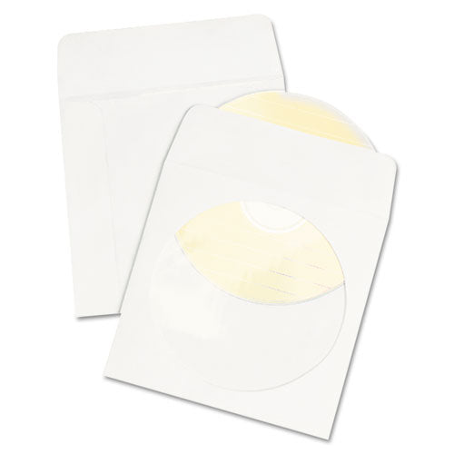 Cd/dvd Sleeves, 1 Disc Capacity, White, 100/box